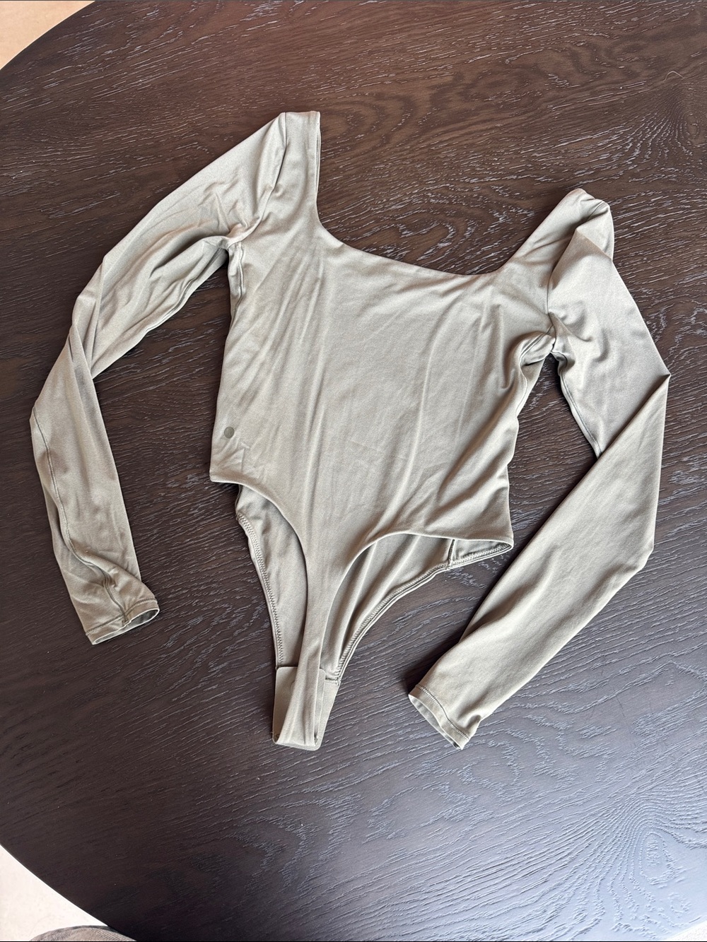 lululemon athletica Olive Green Long-Sleeve Scoop Bodysuit